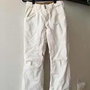 Women's Cream Color North Face Snow Pants